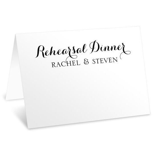 Your Choice of Text Folded Place Cards